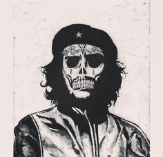 Che Guevara Che Guevara Tattoo, Chicano Tattoos Gangsters, Traditional Chicano Tattoos, Day Of The Dead Tattoo, Dead Tattoo, Art Chicano, Chicanas Tattoo, Abstract Tattoo Designs, Hello Holiday