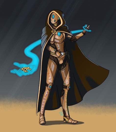 Warforged Sorcerer Dnd, Robot Wizard, Dnd Armorer Artificer, Warforged Art, Warforged Wizard, Steampunk Wizard, Dnd Warforged Wizard, Warforged Battle Smith, Female Warforged