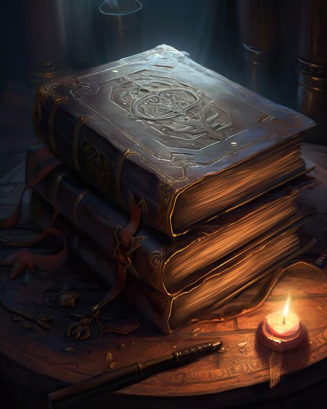 #baldursgate3 #dungeonsanddragons #rpg #gaming #conceptart #ai #midjourney #bg3 #roleplay #darkfantasy Fantasy Book Concept Art, Potion Table, Potion Book, Dark Fantasy Book, Magical Library, Potions Book, Magic Books, Magic Items, Medicine Book