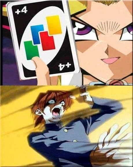 3. When your friend plays THAT card. 11 Memes Only Yu-Gi-Oh! Fans Will Understand Uno Memes, Yugioh Memes, Funny Yugioh Cards, Yugioh Cards, Anime Memes Funny, Main Game, Anime Meme, Meme Template, Geek Culture