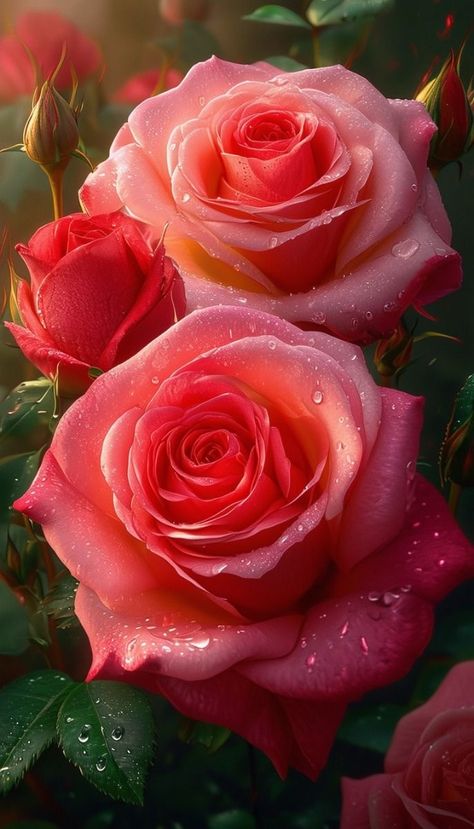 Beautiful Rose Flowers Romantic, Beautiful Roses Flowers, Rose Flower Photos, Love Rose Flower, Large Flower Arrangements, Rose Flower Pictures, Red And Pink Roses, Beautiful Red Roses, Lovely Flowers Wallpaper