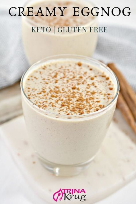 Low Carb Eggnog Recipe, Eggnog Custard, Desserts Low Carb, Keto Eggnog, Low Carb Christmas Recipes, Keto Beverages, Quick Gluten Free Meals, Keto Favorites, Eggnog Recipes