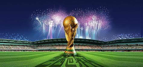 World cup banner Boys Bedroom Colors, Divine Mercy Image, Football Background, Football Banner, Fireworks Background, Football Cups, Ads Creative Advertising Ideas, Soccer Stadium, Drinks Logo