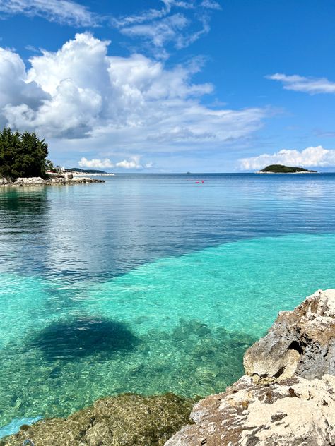 Ksamil Albania Albania Coast, Ksamil Albania Aesthetic, Dures Albania, Ksamil Albania, Albania Aesthetic, Vlore Albania Aesthetic, Albania Beach Aesthetic, Albania Beautiful Places, Albanian Beaches