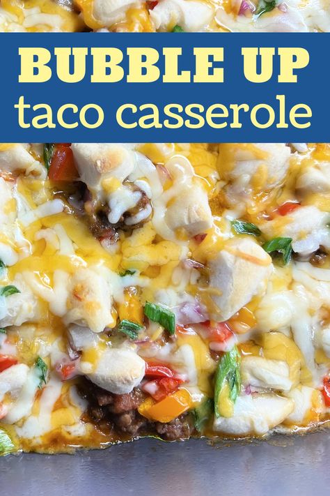 Ww Taco Bubble Up Casserole, Keto Taco Fiesta Bubble Up Casserole, Pillsbury Taco Bubble Up Bake, Taco Bubble Up, Mexican Bubble Up Casserole, Mexican Bubble Pizza, Taco Bake Casserole With Biscuits, Bubble Up Taco Bake, Taco Bubble Up Bake