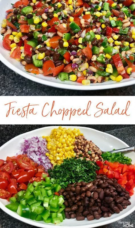 Fiesta Salad, Cowboy Caviar, Light Lunch, Chopped Salad, Idee Pasto Sano, Super Healthy, Limes, Healthy Salad Recipes, Healthy Salads