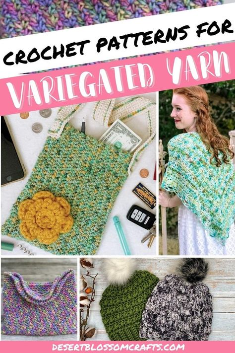 variegated yarn crochet patterns Variegated Yarn Crochet Ideas, Best Crochet Patterns For Variegated Yarn, Variegated Yarn Shawl Pattern, Crochet Patterns Variegated Yarn, Crochet Projects With Variegated Yarn, Crochet Shawl Variegated Yarn, Variegated Yarn Amigurumi, Crochet Stitches For Variegated Yarn, Verigated Yarn Crochet Patterns Blanket Free