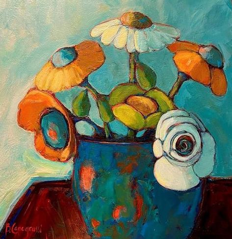 Whimsical Paintings Acrylic, Whimsical Flowers, Abstract Expressionist Art, Acrylic Art Projects, Folk Art Flowers, Abstract Flower Art, Whimsical Paintings, Paintings Acrylic, Abstract Flower Painting