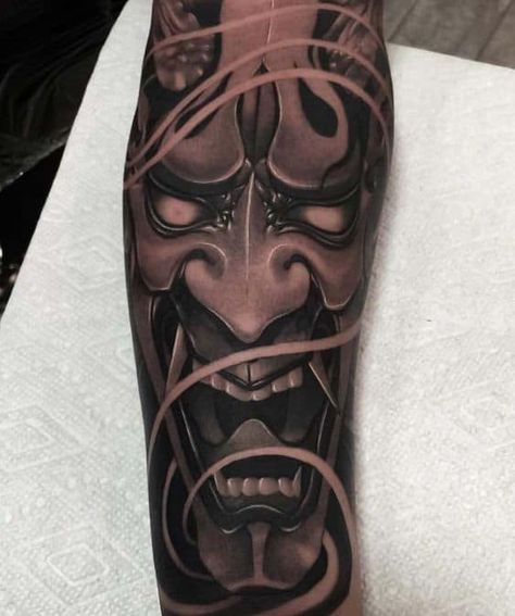 50+ Oni Mask Tattoos: Origins, Meanings & Tattoo Artists Japanese Tattoo Artist, Oni Mask Tattoo, Tats Ideas, Oni Tattoo, Hannya Mask Tattoo, Hannya Mask, Yakuza Tattoo, Chicano Tattoos, Japan Tattoo Design