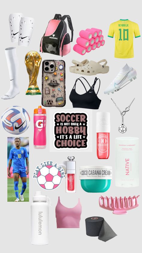 Soccer love❤️ Soccer Girl Christmas List, Soccer Equipment List, Soccer Stuff To Buy, Soccer Fits Aesthetic, Soccer Bag Essentials, Soccer Girl Aesthetic, Preppy Soccer, Soccer Fits, Soccer Girl Gifts