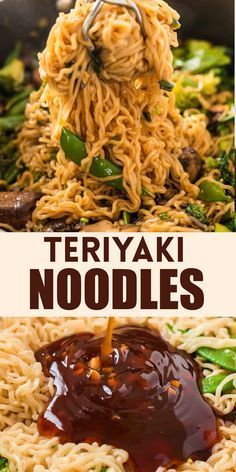 Ramen And Broccoli Recipes, Snap Peas And Broccoli Recipe, Ramen With Broccoli, Teriyaki Pasta Recipes, Recipes With Sugar Snap Peas, Recipes With Snap Peas, One Pot Teriyaki Noodles, Snap Peas Recipe Stir Fry, Noodles And Broccoli Recipes