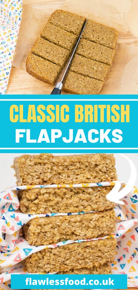 School Flapjack Recipe, Easy Baking Recipes Uk, English Flapjack Recipe, School Dinners British, British School Dinner Recipes, School Cake Recipe Uk, Old School Desserts Uk, School Dinner Recipes Old Uk, British Flapjack Recipe