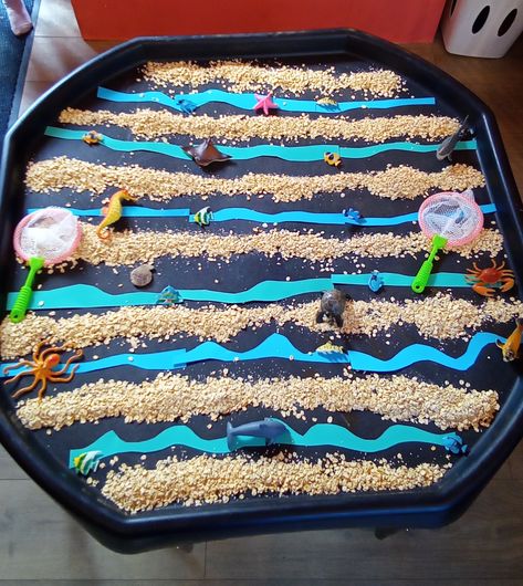 #tufftray #tufftrayideas #tufftrayactivities #seacreatures Early Years Foundation Stage, Tuff Tray, Sea Creatures, Activities For Kids, Tray