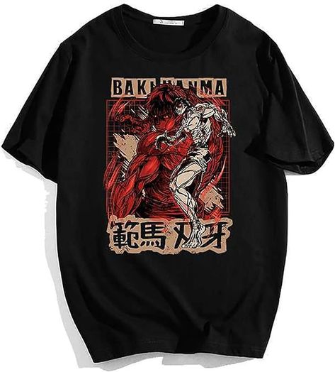 flowereyes Baki T Shirt Anime Hanma Baki Casual Fashion Print Short Sleeve Top for Unisex : Amazon.co.uk: Fashion Hanma Baki, Fans Design, Gym Bro, Things To Do When Bored, Anime Gifts, Baku, Sport Pants, Short Sleeve Top, Anime Style