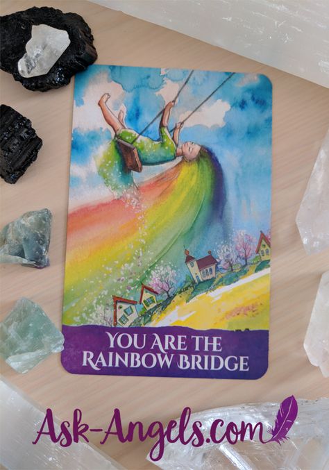 You Are The Rainbow Bridge ~ Ascension Angel Cards by Melanie Beckler Melanie Beckler, U God, Angel Cards Reading, Oracle Card Reading, Angel Oracle Cards, Angelic Realm, Symbols And Meanings, Angel Cards, Archangel Michael