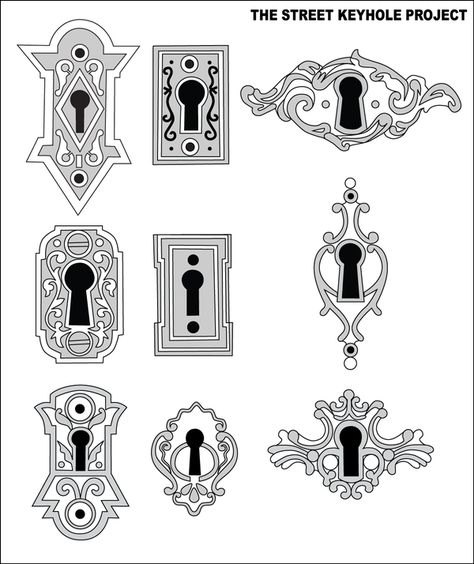 keyholes... Keyhole Tattoo Ideas, Keyhole Drawing Ideas, Keyhole Drawing, Keyhole Tattoo, Hole Drawing, Designing Jewelry, Key Tattoos, Key Tattoo, Ornamental Tattoo