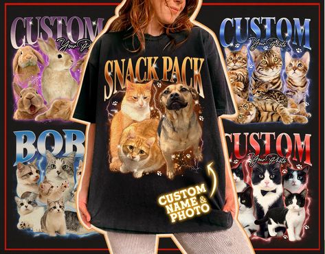 90s Pet Bootleg Comfort Colors Shirt, Retro Collage Personalized Pet Shirt, Dog/Cat lover vintage gift, Custom Pet Portrait Photo Shirt. Welcome to ThankMarble ♥ Thank you for supporting small businesses. My main priority here is the satisfaction of my customers. * Each item is sold separately. Please specify the requested design in the personalization section. * If you want to add or change anything on the existing design that we show in the display picture, please contact with the seller from message box to ask if the changes and additional request can be done or not, if you do not ask and request for it without asking in the order we will ship the item as it is without the requests done. * Please check the color charts for the size and type of the tshirt you want, not every color is ava Pet Tshirt Design, 50th Anniversary Shirt, Tee Outfits, Retro Collage, Animal Kingdom Shirts, Quirky Humor, Disney Christmas Shirts, Disney Halloween Shirts, Toy Story Characters