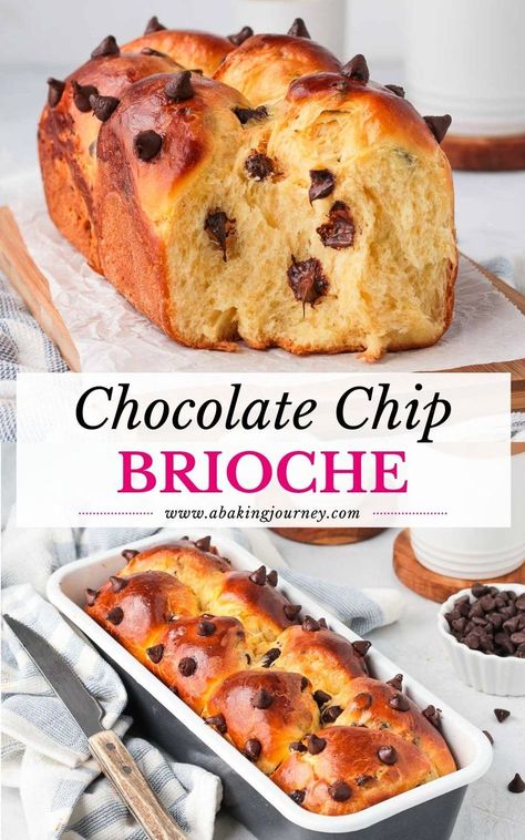 Chocolate Chip Brioche Bread, Chocolate Chip Brioche, Brioche Bread Recipe, Chocolate Brioche, Sauces Recipes, Brioche Recipe, Chocolate Chip Bread, French Chocolate, Make French Toast