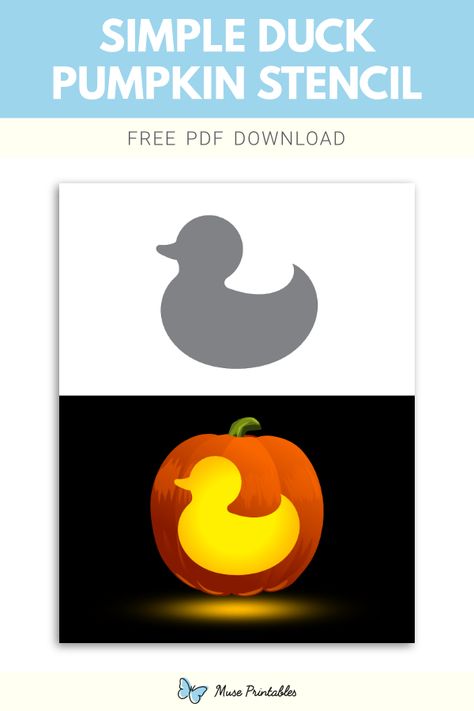 Free printable simple duck stencil for pumpkin carving. Download it at https://museprintables.com/download/pumpkin-stencil/simple-duck/ Simple Pumpkin Carving Stencils, Duck Pumpkin Carving Ideas, Cute Simple Pumpkin Carving, Duck Pumpkin Carving, Carving Patterns Free Printable, Duck Stencil, Simple Pumpkin Carving, Free Printable Pumpkin Carving Stencils, Duck Pumpkin