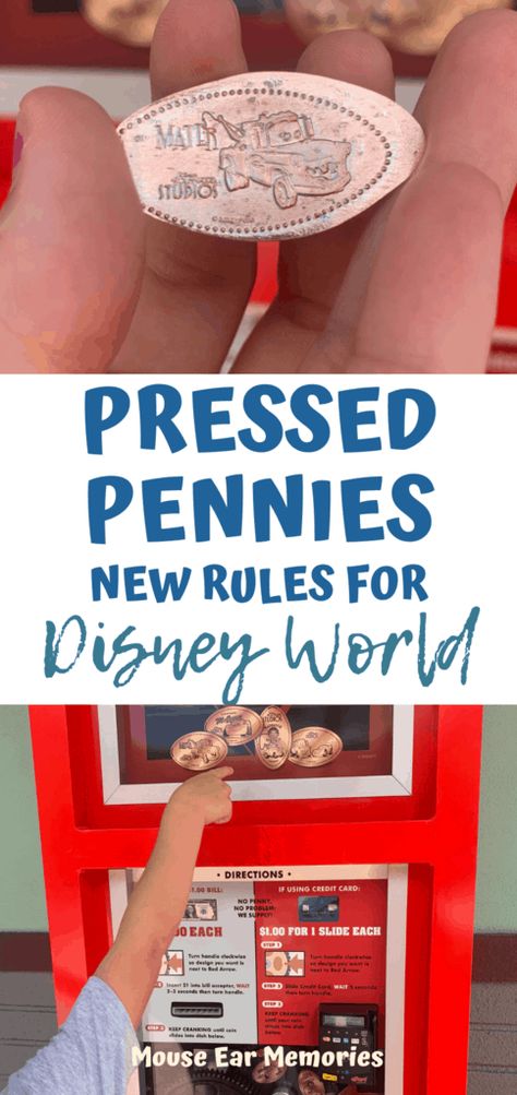 Disney Coins Pressed Pennies, Disney Penny Press Ideas, Diy Disney Souvenirs, Disney World Trip Planning, Disney World Photos, Disneyland 2024, Disney Hacks, Disney World Souvenirs, Pressed Pennies