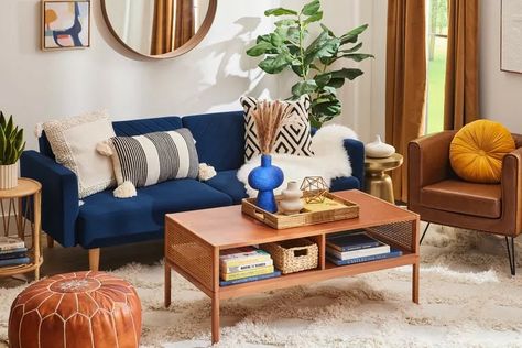 Blue Couch Decor, Navy Blue Couches, Navy Couch, Blue Furniture Living Room, Blue Couch Living, Blue Sofa Living, Blue Velvet Couch, Blue Sofas Living Room, Blue Couch Living Room