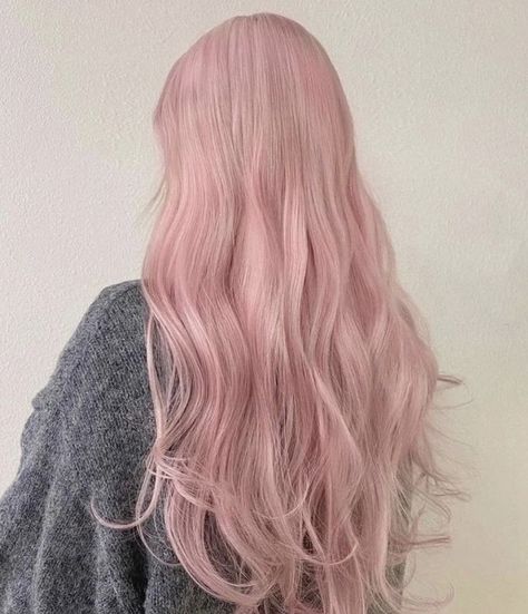 Cotton Candy Pink Hair, Pale Pink Hair, Baby Pink Hair, Long Pink Hair, Cotton Candy Hair, Light Pink Hair, Pink Blonde Hair, Pink Hair Dye, Korean Hair Color