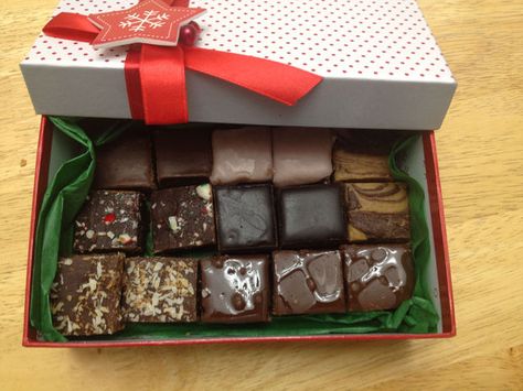 Picture of Oh Fudge! Gift Boxes - 7 different but equally awesome fudges in a box, and mainly are using 3 ingredients only! Boxes Gift Ideas, Oh Fudge, Christmas Fudge, Creative Gift Wrapping, 3 Ingredients, Diy Christmas Gifts, Creative Gifts, Gift Boxes, In A Box