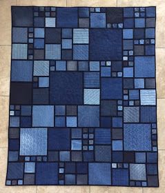 The Fleming's Nine: Jean Quilt #1 Återvinna Jeans, Denim Rag Quilt, Denim Quilt Patterns, Artisanats Denim, Rag Quilt Tutorial, Blue Jean Quilts, Denim Quilts, Jean Quilt, Stained Glass Quilt