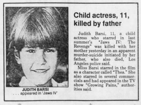 Judith Barsi, Child Actresses, Revenge, Tv Shows, Actresses