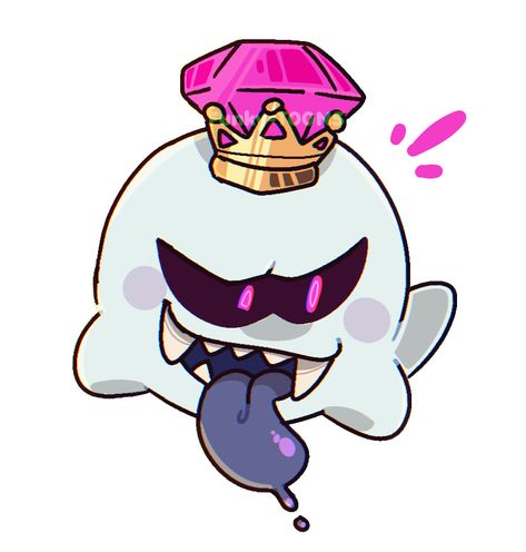 King Boo Mario, Boo Mario, Mario Fan Art, King Boo, Retro Gaming Art, Super Mario Art, Nintendo Art, Super Mario Brothers, Mario Art