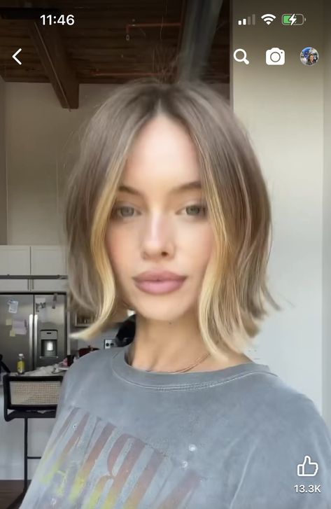 Medium Aline Bob, Medium Length Aline Bob, Brunette Aline Bob, Subtle Aline Bob, Blonde Balayage Aline Bob, Aline Bob, Hairstyle Inspiration, Hair 2024, Bob Hair