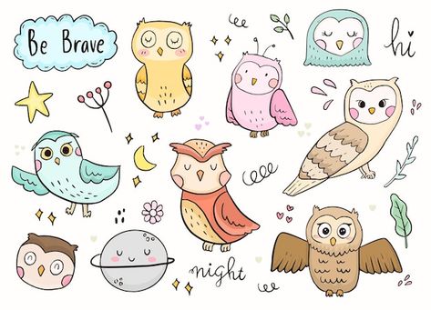 Owl doodle sticker outline drawing. | Premium Vector #Freepik #vector #night-owl #baby-bird #owl-cartoon #cute-owl Owl Doodle, Doodle Sticker, Cute Scrapbooks, Clay Diy Projects, Outline Drawing, Outline Drawings, Simple Doodles, Diy Clay, Vector Photo