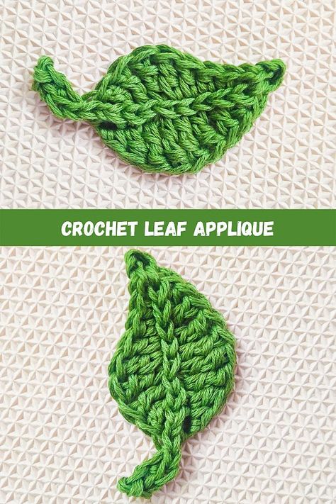 Free Leaf Pattern Crochet, Crochet Leaf Motif, Crochet Small Leaf Free Pattern, Crochet Big Leaf Free Pattern, Crochet Leaf Applique, Easy Crochet Leaf, Free Crochet Leaf Patterns, How To Crochet A Leaf, Leaf Crochet Pattern Free