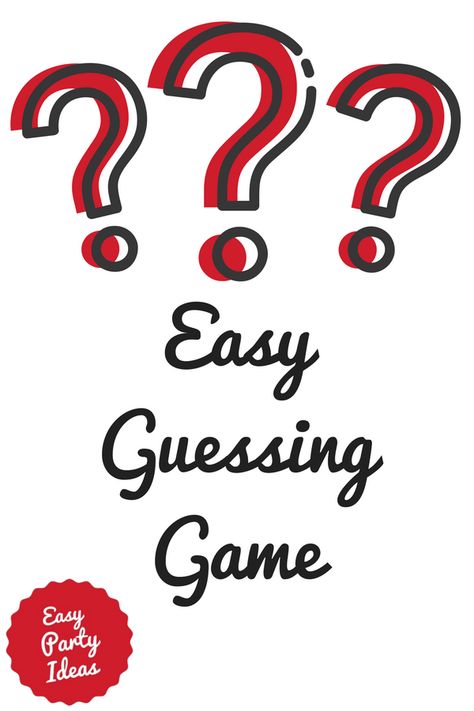 Guessing Game for Parties Mixer Games, Game Ideas For Kids, Fun Game Ideas, Guessing Games For Kids, Easy Party Ideas, Christmas Party Activities, Favorite Things Party, Lottery Numbers, Family Party Games