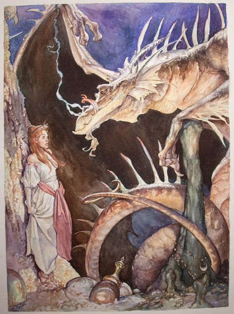 Dragons Ian Mccaig, Iain Mccaig, Legends And Myths, Fairytale Illustration, Dragon Pictures, Magical Art, Fantasy Paintings, Fantasy Illustration, A Dragon