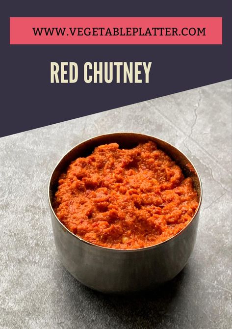 Learn how to make Red Garlic Chutney used in Masala Dosa Masala Dosa Chutney Recipe, Red Chutney Recipe, Karnataka Recipes, Dosa Chutney, Red Chutney, Masala Dosa, Garlic Chutney, How To Make Red, Vegetable Platter