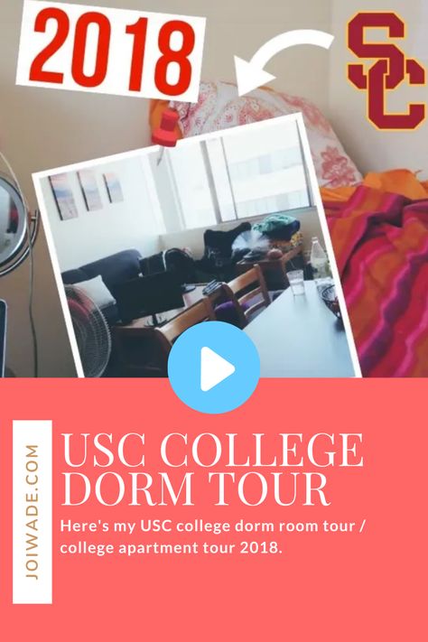 Usc Dorm Southern California, Usc Dorm, Dorm Tour, Usc College, College Survival Guide, College Tour, College Survival, Apartment Tour, University Of Southern California