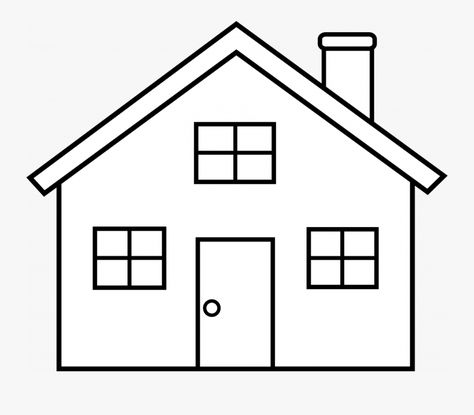 House Clipart For Printable - Simple House Coloring Page is a free transparent background clipart image uploaded by Lia Nails. Download it for free and search more on ClipartKey. Simple House Drawing, House Drawing For Kids, House Outline, House Cartoon, House Colouring Pages, House Clipart, Cartoon House, Alphabet Coloring Pages, Clipart Black And White