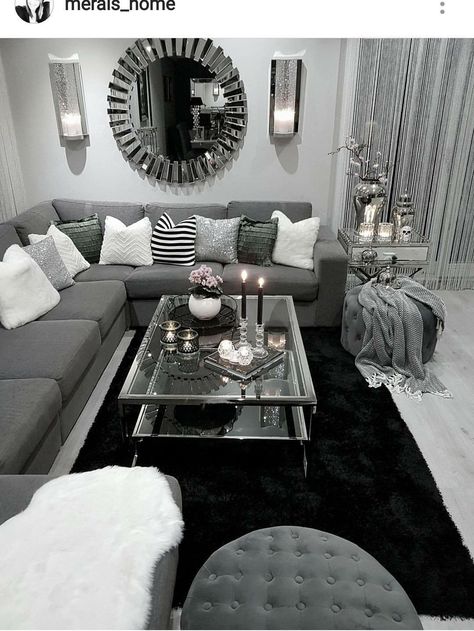 Most comfortable and cozy living room ideas #cozy #livingroom #apartment #rustic 27 Gorgeous Rustic Chic Living Rooms that You Must See #homedecor #entrydecor #farmhouse living room decor #homedecorrustic #homediy #homedecoration Silver Living Room, Black And White Living Room, Glam Living Room, Trendy Living Rooms, 아파트 인테리어, Simple Living Room, White Living, Living Room Decor Cozy, White Living Room