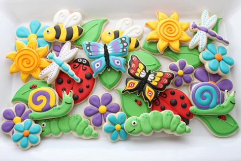 Bug Themed Cookies, Bug Decorated Cookies, Love Bug Cookies Decorated, Insect Cookies Decorated, Bug Cookies Decorated, Bug Sugar Cookies, Insect Cookies, Bug Cookies, Insect Party