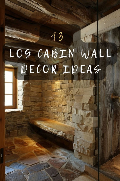 Looking to enhance your log cabin interior? Check out these 13 stunning log cabin wall decor ideas that will add warmth and charm to your space. From rustic art to cozy textiles, you’ll find inspiration to transform your walls. Click to explore the full list. 🪵🏡 #LogCabinDecor #RusticLiving #WallArt #CozyHome #InteriorDesign Log Cabin Walls Interior, Interior Design Log Cabin, Log House Interior Rustic, Rustic Home Decor Cabin, Log Cabin Basement Ideas, Cabin Walls Interior, Small Cabin Interiors Rustic Simple, Forest Cabin Interior, Cabin Wall Decor Ideas