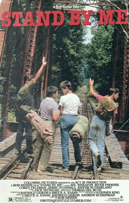 ~A Great 80"s Movie ~V''''''V Stand By Me Film, Best Classic Movies, 80s Movie Posters, Emotional Movies, 1980s Films, Poster Club, East Of Eden, Septième Art, Movie Poster Wall