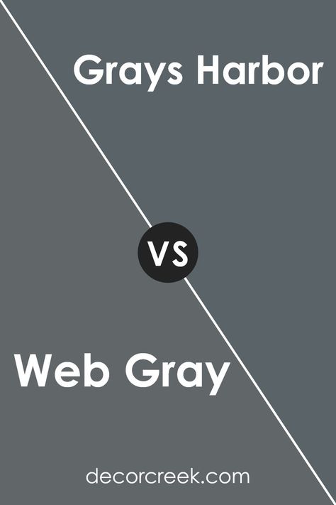 Web Gray SW 7075 by Sherwin Williams vs Grays Harbor SW 6236 by Sherwin Williams Web Grey Sherwin Williams, Grey Sherwin Williams Exterior, Grays Harbor Sherwin Williams, Grey Sherwin Williams, Grays Harbor, Best Gray Paint, Best Gray Paint Color, Light Grey Paint Colors, Green Grey Paint