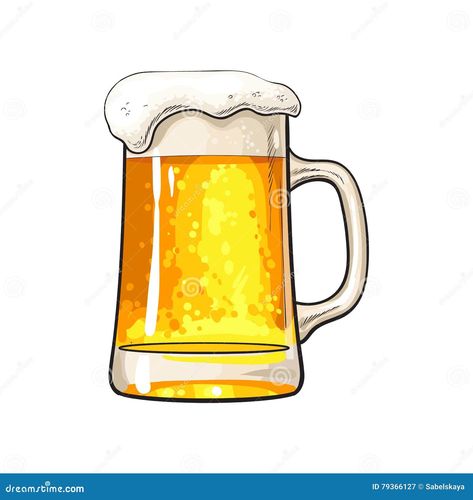 Big Mug of Cold Beer with Foam and Bubbles Stock Vector - Illustration of booze, cold: 79366127 Foam Illustration, Bubbles Illustration, Beer Illustration, Big Mug, Cold Foam, Cold Beer, Light Beer, Cold Drinks, Stock Illustration