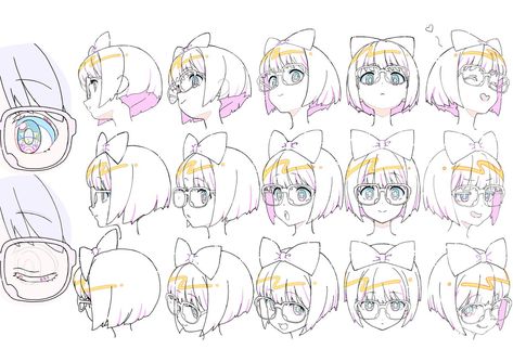 Drawing Face Expressions, 얼굴 그리기, Manga Drawing Tutorials, Anime Head, Figure Drawing Reference, Anime Drawings Tutorials, Art Tutorials Drawing, Character Design References, Anime Poses Reference