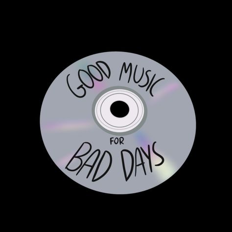 Good Music For Bad Days, Music Stickers, Bad Day, Glossier Stickers, Transparent Stickers, Music Record, Good Music, Music Instruments, Cd