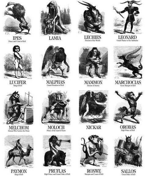 demon list - Yahoo Image Search Results Demon Names, Occult Art, Demon Art, Arte Inspo, Mythological Creatures, Angels And Demons, Old Book, Gods And Goddesses, Black Magic