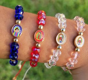 Inspo Bracelets, Evil Eye Jewelry Bracelet, Mexican Bracelets, Virgin Mary Bracelet, Latina Jewelry, Girly Bracelets, Paracord Diy, Homemade Bracelets, Mexican Jewelry