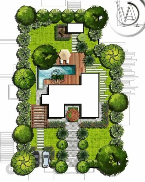 Landscape Plans Architecture, Parking Design Interior, Villa Landscape Design Plan Layout, Design Landscape Plan, Landscape Ideas Plan, Site Plan Sketch, Masterplan Render, Villa Garden Design, Concept Board Architecture