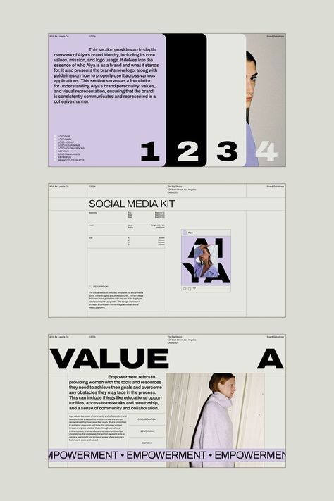 Download AIYA brand guidelines for free and learn how to use our colors, fonts, and logos. #Aiya #BrandGuidelines . #Notion_Templates_For_Small_Business #Emo_Color_Palette #Topicals_Skincare #Website_Design_Inspiration_Layout Notion Templates For Small Business, Modern Slide Design, Creative Deck Design, Case Study Presentation Design, Emo Color Palette, Topicals Skincare, Key Visual Design Inspiration, Google Slides Design, Creative Brief Template